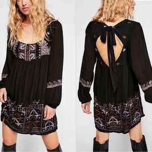 Free People Rhiannon Embroidered Mini Dress Sz Small